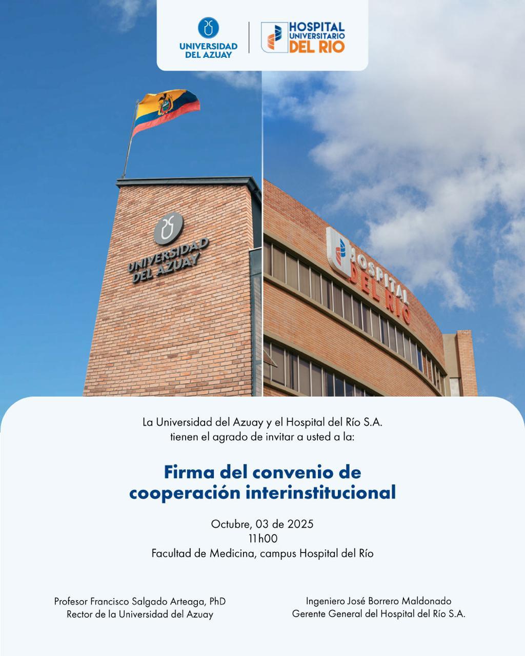 Firma de convenio UDA - Hospital del Río